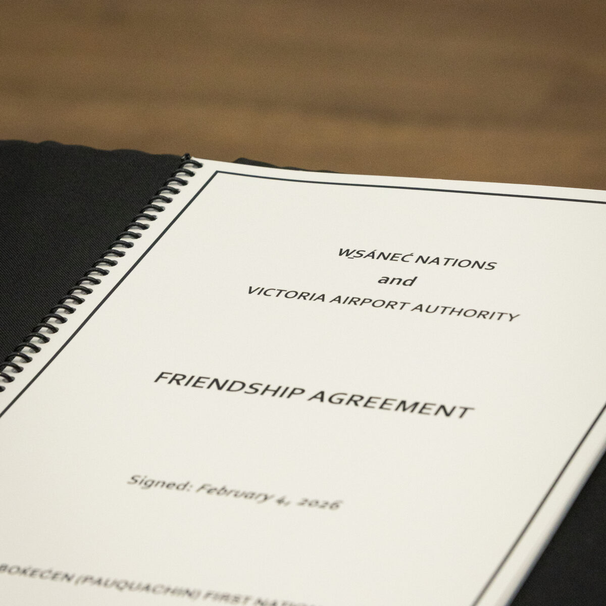 Photo of the Friendship Agreement document