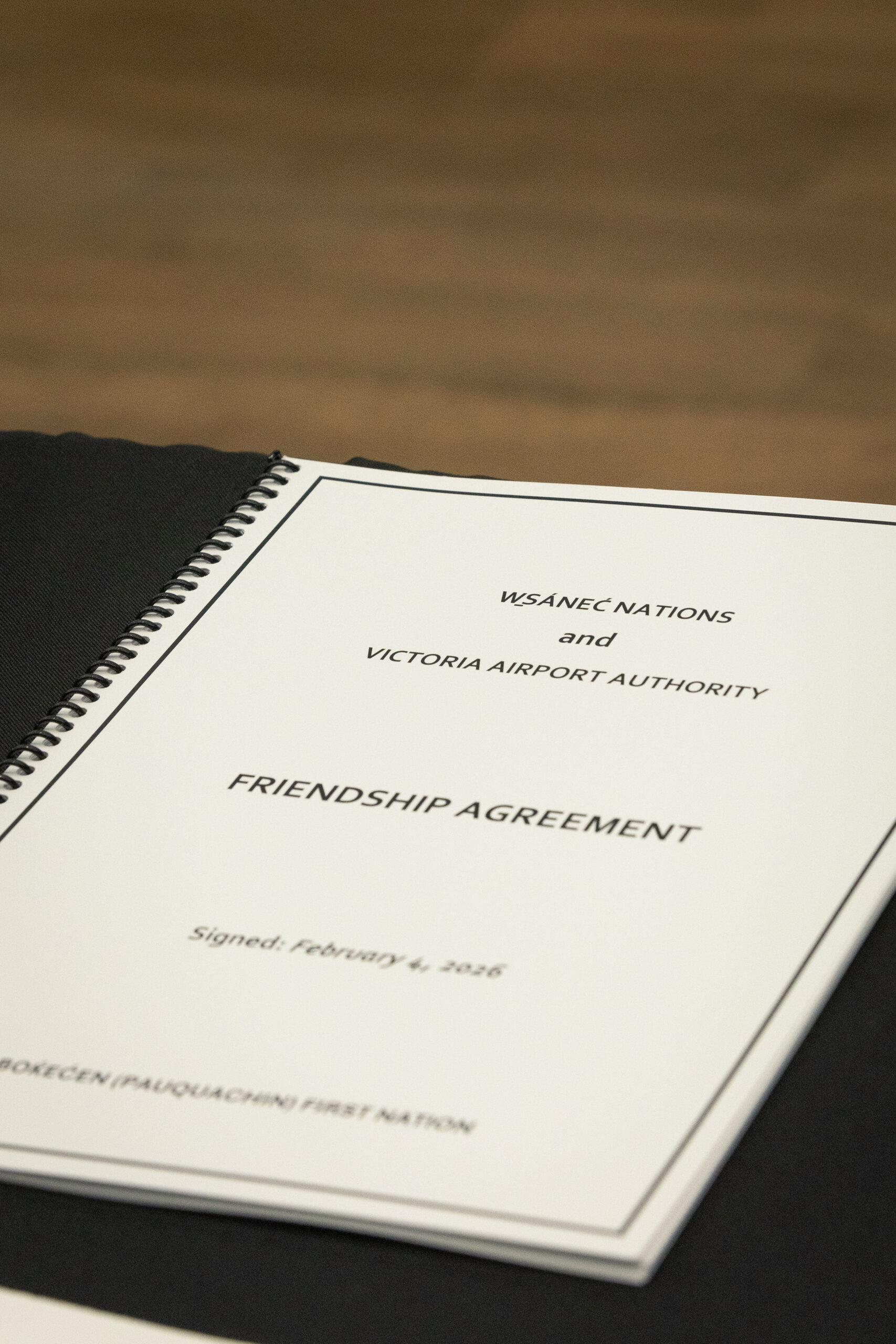 Photo of the Friendship Agreement document